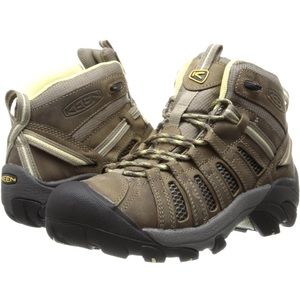 KEEN Voyageur Mid Hiking Boot Brindle/Custard Women 9.5M